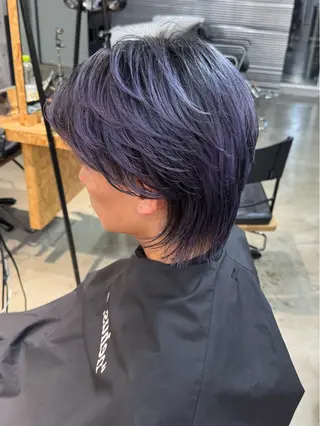 ミディアム カラー メンズ Kaho【mens/ ブリーチ/パーマ】のヘアスタイル