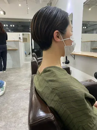 ショート 森貴裕/ベージュ/ パーマ/オリーブのヘアスタイル