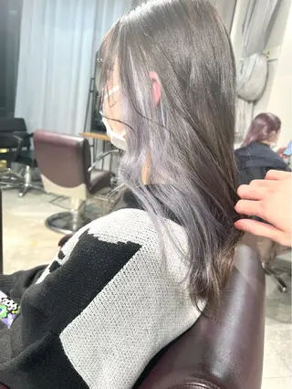 ロング カラー ヘアアレンジ ネイル 🌈インナーカラー ‘ショウマ’🌈のヘアスタイル