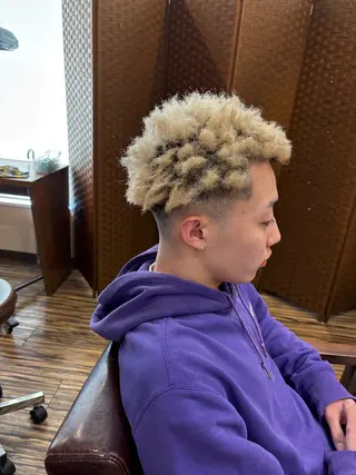 カラー パーマ メンズ パーマ特化美容師 ナガイのヘアスタイル