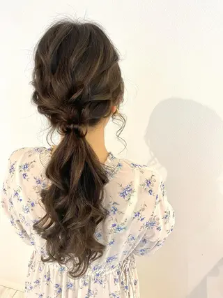 ロング ヘアアレンジ 喜多良 綾花のマツエク・マツパデザイン