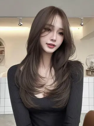 ロング カラー フォーカス ジャパンのヘアスタイル