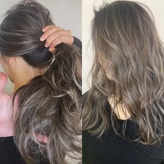 セミロング カラー ヘアアレンジ 縮毛矯正 髪質改善寺坂雄飛💐のヘアスタイル