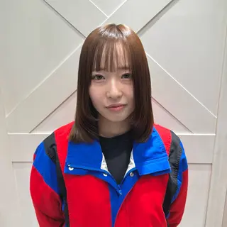 ミディアム カラー 横浜|韓国レイヤー| 暖色カラー|まなとのヘアスタイル