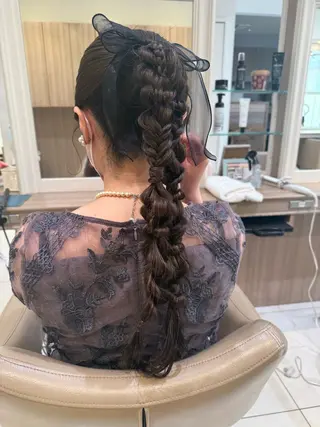 ロング ヘアアレンジ 韓国ヘアメイク🎀/ 縮毛矯正✨山本媛香のヘアスタイル