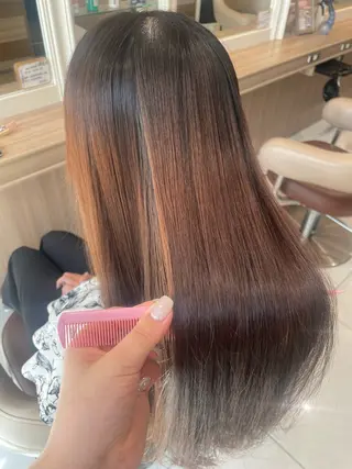 セミロング パーマ 韓国ヘアメイク🎀/ 縮毛矯正✨山本媛香のヘアスタイル