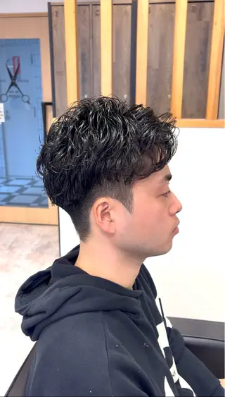 パーマ メンズ メンズサロン リョウタのヘアスタイル