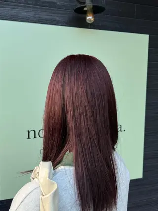 ミディアム カラー 艶カラー×デザイン カラー特化/値賀大樹のヘアスタイル