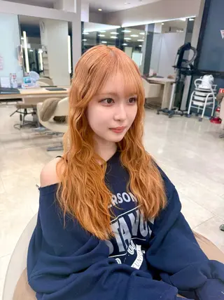 ロング カラー パーマ ヘアアレンジ 🍒KIKUCHI KANAE🍒のヘアスタイル