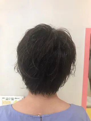 ショート カラー パーマ 横田 尚登のヘアスタイル