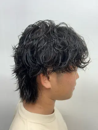 パーマ メンズ ダブルスキルエクステ /羽エクステ白石宇由のヘアスタイル