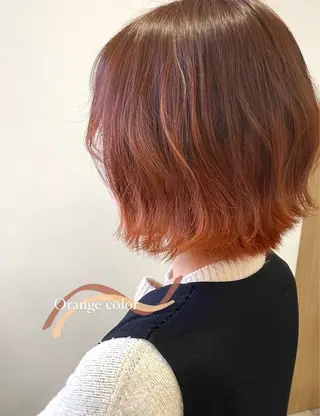 セミロング カラー 向日葵🌻 /レディースカットのヘアスタイル