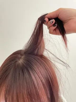 カラー 🎀ボブ+ハイトーン シュカ👶🏻のヘアスタイル