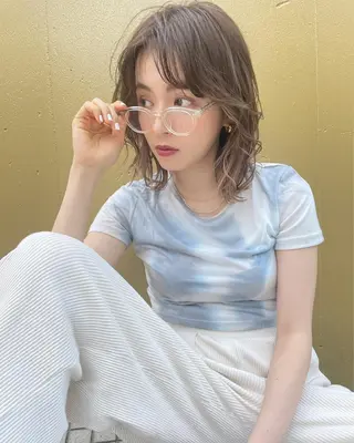 ミディアム カラー パーマ ヘアアレンジ メンズ ネイル マツエク・マツパ 韓国ヘア🫧 KAZUTOのヘアスタイル