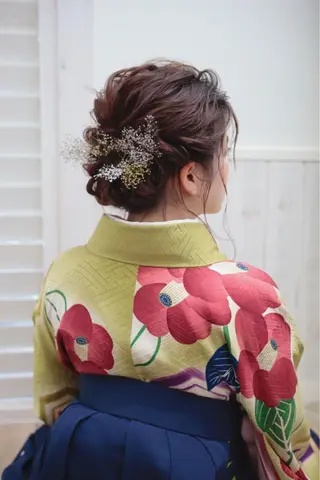 ミディアム ヘアアレンジ ぱつっとボブ/ 小野あかねのヘアスタイル
