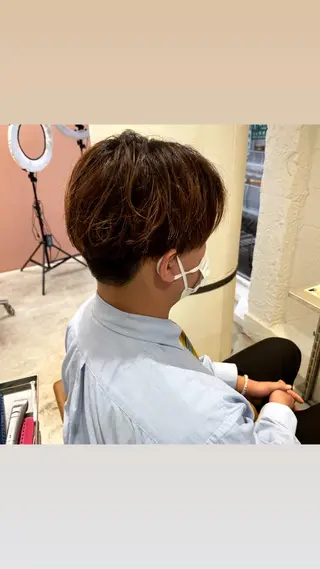 メンズ 縮毛矯正・髪質改善 特化 出納 直起のヘアスタイル