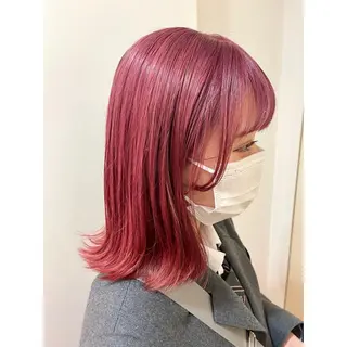 ミディアム カラー ヘアアレンジ 🦋エクステ/透明感 カラー🦋宮川莉央のヘアスタイル