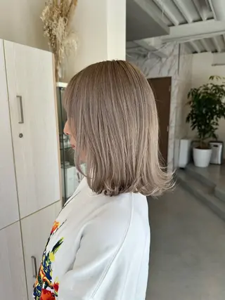 ミディアム カラー ハイトーン×似合わせ 🌱中川慎之介のヘアスタイル
