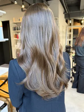 セミロング ✨透明感カラー/縮毛 恵比寿HAYATO✨のヘアスタイル