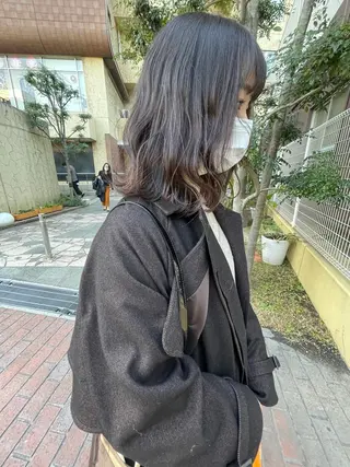 ミディアム カラー 🙃 透明感カラー/ボブのヘアスタイル