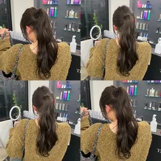 ロング カラー 江坂トレンド韓国風 髪質改善shinoのヘアスタイル