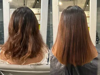 ミディアム ブリーチカラー/ブロ ンドレイヤーカットのヘアスタイル