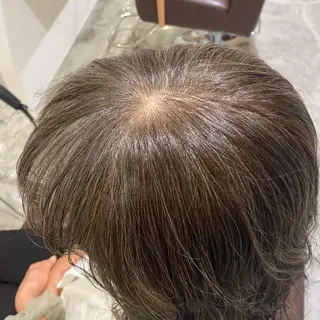 セミロング カラー 酸性ストレート/ブリ ーチなしWカラー河本のヘアスタイル