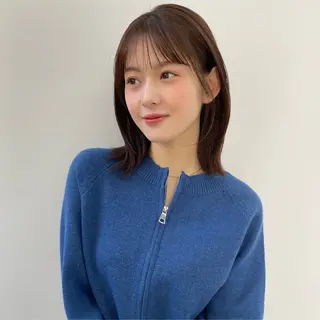 ミディアム カラー カットモデル募集中 🤍harunaのヘアスタイル