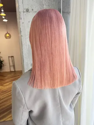 セミロング カラー ヘアアレンジ lani ブリーチ /ダブルカラーのヘアスタイル