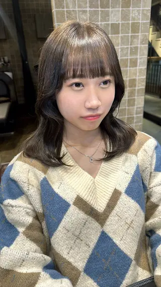 ミディアム カラー 髙橋遥 /メンズカットのヘアスタイル