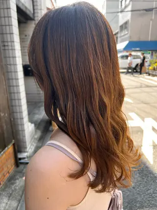 ミディアム カラー パーマ ヘアアレンジ メンズ キッズ ネイル マツエク・マツパ アイブロウ 堀井 凌平のヘアスタイル