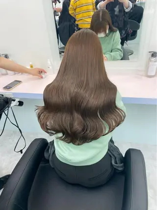 ロング カラー 💕コテ巻き風パーマ 💕KEIYA 💕のヘアスタイル