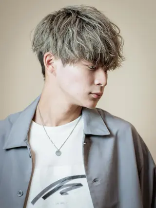 ショート カラー メンズ メンズパーマ/心斎橋 /四ツ橋駅/しょうまのヘアスタイル