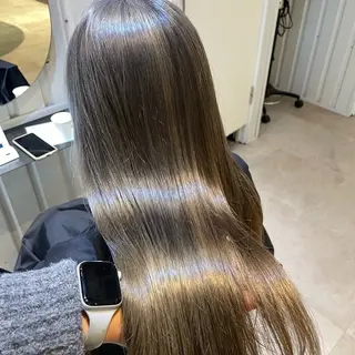 セミロング カラー 💘韓国レイヤー上 品カラーruru💘のヘアスタイル