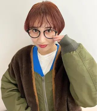 ショート カラー 顔周りカット/透明感 カラー✂️MEIのヘアスタイル