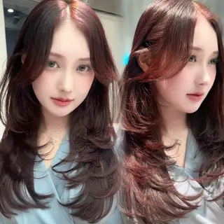 ロング カラー レイヤー/縮毛矯正 のマスター【タケル】のヘアスタイル