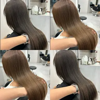 ミディアム カラー ハイトーン/ ボブ 中村麟のヘアスタイル