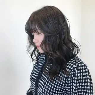 ミディアム カラー ヘアアレンジ 美容室 LOAのヘアスタイル