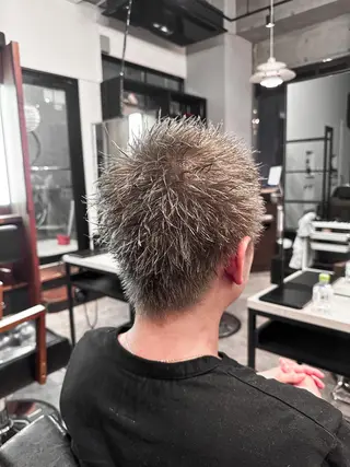 ショート カラー パーマ ヘアアレンジ メンズ キッズ ブリーチカラー🔥 パーマ【佐々木凌平】のヘアスタイル