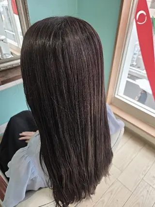 カラー ロング 田中 牧子のヘアスタイル