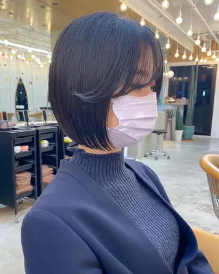 ショート カラー ♥️ボブ韓国風ヘア ♥️久保田夢美のヘアスタイル