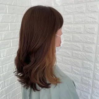 ロング カラー ⟡.·韓国ヘア*.゚ 室岡 咲希のヘアスタイル