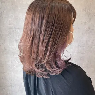 セミロング カラー ヘアアレンジ 🌻あいり merci.🌻のヘアスタイル