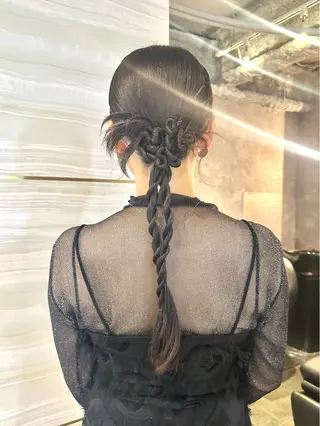 ロング カラー パーマ ヘアアレンジ メンズ 🌱巴結生🌿大宮 ☁️ミルクティーのヘアスタイル