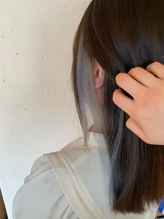 ロング 近鉄奈良 カラー　うのさくらのヘアスタイル