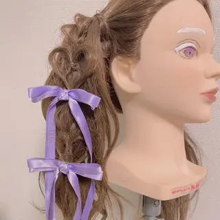 ロング ヘアアレンジ 🎀透明感ナチュラル ガーリー🎀yuhiのヘアスタイル