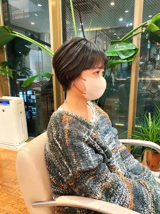 ショート カラー パーマ 🍃服部 雅哉🍃銀座◎のヘアスタイル