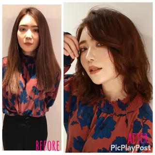 ミディアム カラー 若宮 宣弘のヘアスタイル