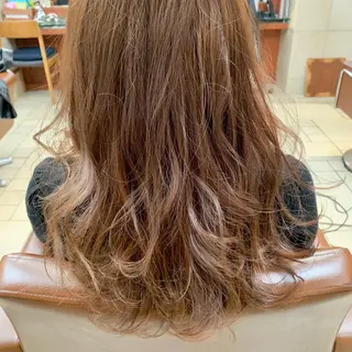 ロング カラー パーマ 加藤 綾華のヘアスタイル