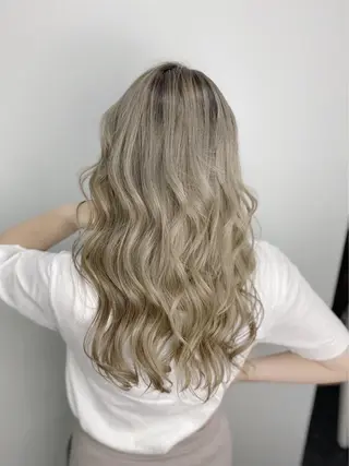 ロング カラー ヘアアレンジ メンズ 🧡可愛い色落ち🧡 ハイトーン特化🧡のヘアスタイル